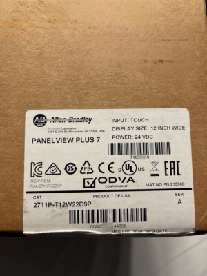 2711P-T12W22D9P PanelView Plus 7 Graphic Terminal 2711P-T12W22D9P New 1pcs