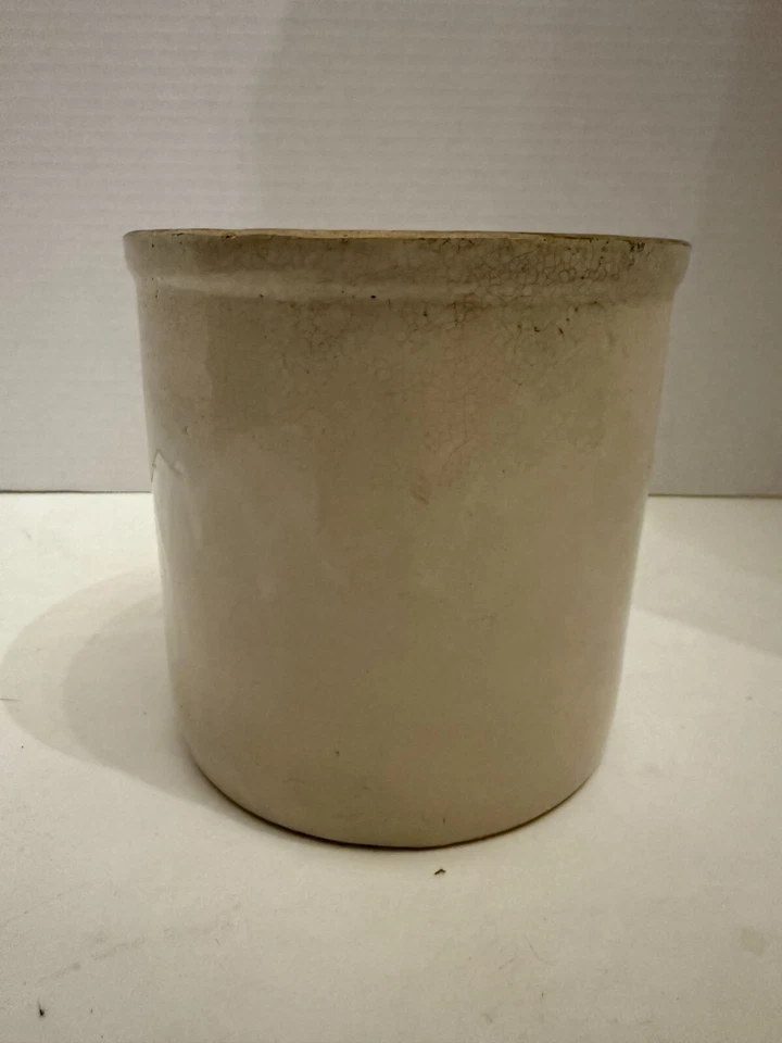 Vintage Stoneware Louisville Pottery Blue Cherokee Indian 8 Stars Crock 2 Quart - Image 4 of 4