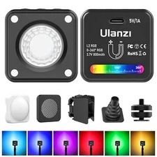 Ulanzi L2 RGB Full Color Pocket LED Video Light For Camera Smartphone Gopro Hero
