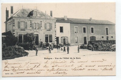 BOLOGNA Haute Marne postcard 52 view from the hotel de la gare