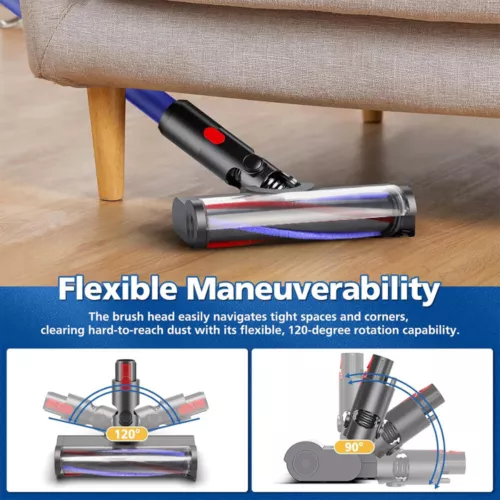 Bürste für Dyson V7 V8 V10 V11 V15 Bodenbürste Staubsauger Bodendüse mit LED - Bild 4 von 13