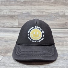 Never Grow Up Have Fun Forever Hat Cap Youth Kids Adjustable Snapback