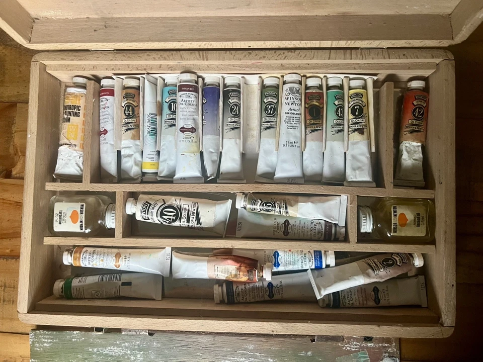 Vintage Artists Paint Box Case - Palette, Paints & more - Image 4 of 4