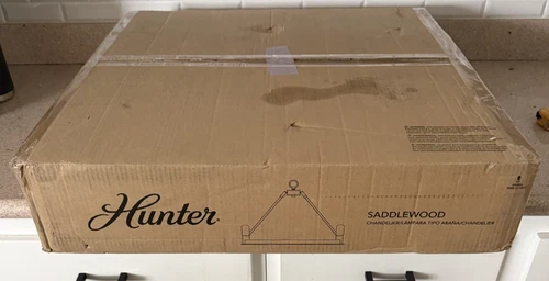 Hunter Fans - Saddlewood 6-Light Chandelier in Industrial Style-24 Inches Wide - Picture 2 of 2