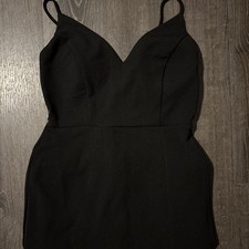 Windsor Black Spaghetti Strap Dress Women’s Med Classic V-Neck Evening Dress