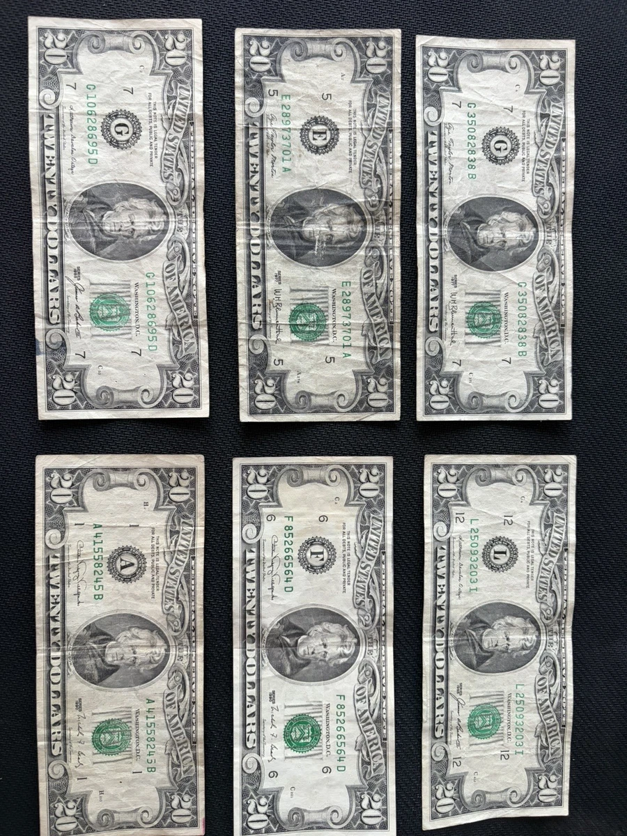 Uncertified $20 1995 US Federal Reserve Small Notes for sale | eBay