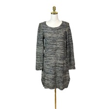NY Collection Womans Sweater Dress Sz L Zipper Accent 