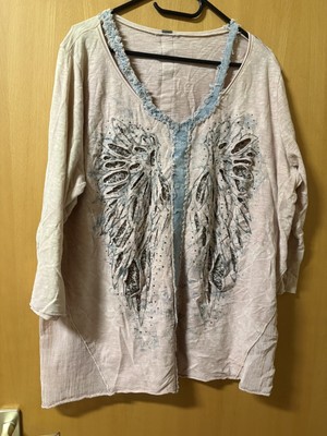 Tredy Blusenshirt in einem ansprechenden Alt Rosa Gr 48 mit Steinchen 