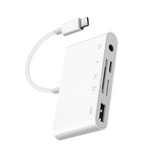 5-IN-1 USB-C/Type C Memory Card Reader Hub Adapter for Micro SD SDXC CF SDHC