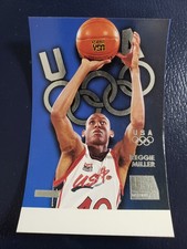 Reggie Miller Indiana Pacers Team USA 1996 Skybox USA Silver with White Border