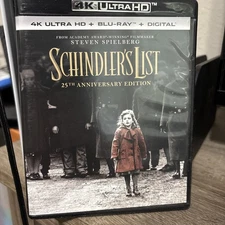 Schindler's List 25th Anniversary Edition (4K UHD + Blu-Ray + Bonus Disc) 