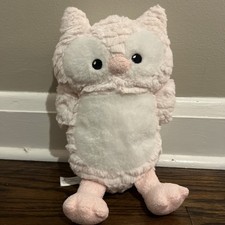 Animal Alley Pink White Fluffy Soft 12" Owl Plush from Babies R Us Excellent