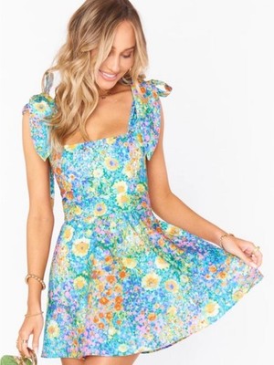 Show Me Your Mumu  Claire  Mini Dress in  Painterly Petals 