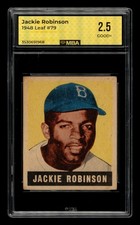 1948 Leaf Set-Break # 79 Jackie Robinson MBA 2.5 GOOD+