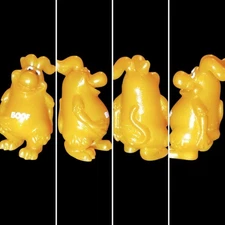 Yowie Orange Gold Boof World Monster PVC Toy Figures 2” Baby Animal Boof