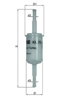 Mahle KL 15 OF Kraftstofffilter FüR Audi,CitroËN,Ford,Fso,Honda,Izh,Lada,Nsu,Ren