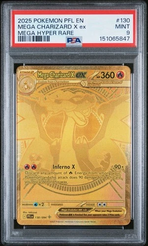 2025 POKEMON PHANTASMAL FLAMES MEGA CHARIZARD X EX PSA 9