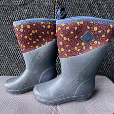 Muck Boot Company Unisex Kids Floral Rubber Rain Boots navy blue US 13 EU 30