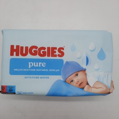 Huggies Pure, Babytücher, 18 Packungen (insgesamt 1008 Tücher)   99 Prozent rein
