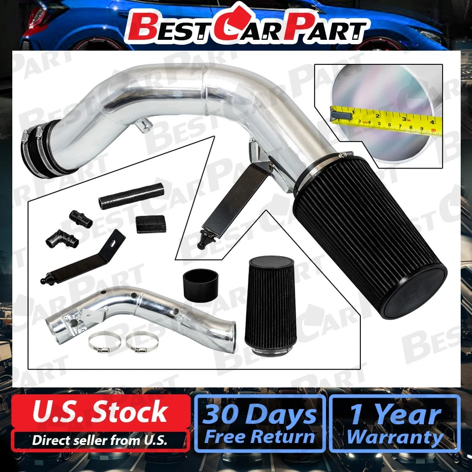 NEGRO 03-07 F250 F350 F450 F550 Excursion SuperDuty 6,0 L diésel admisión de aire frío Foto 2 de 4