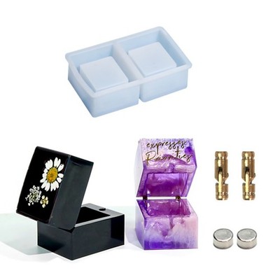 DIY Handmade Diamond Ring Box Silicone Mold Square Display Storage Box Mold