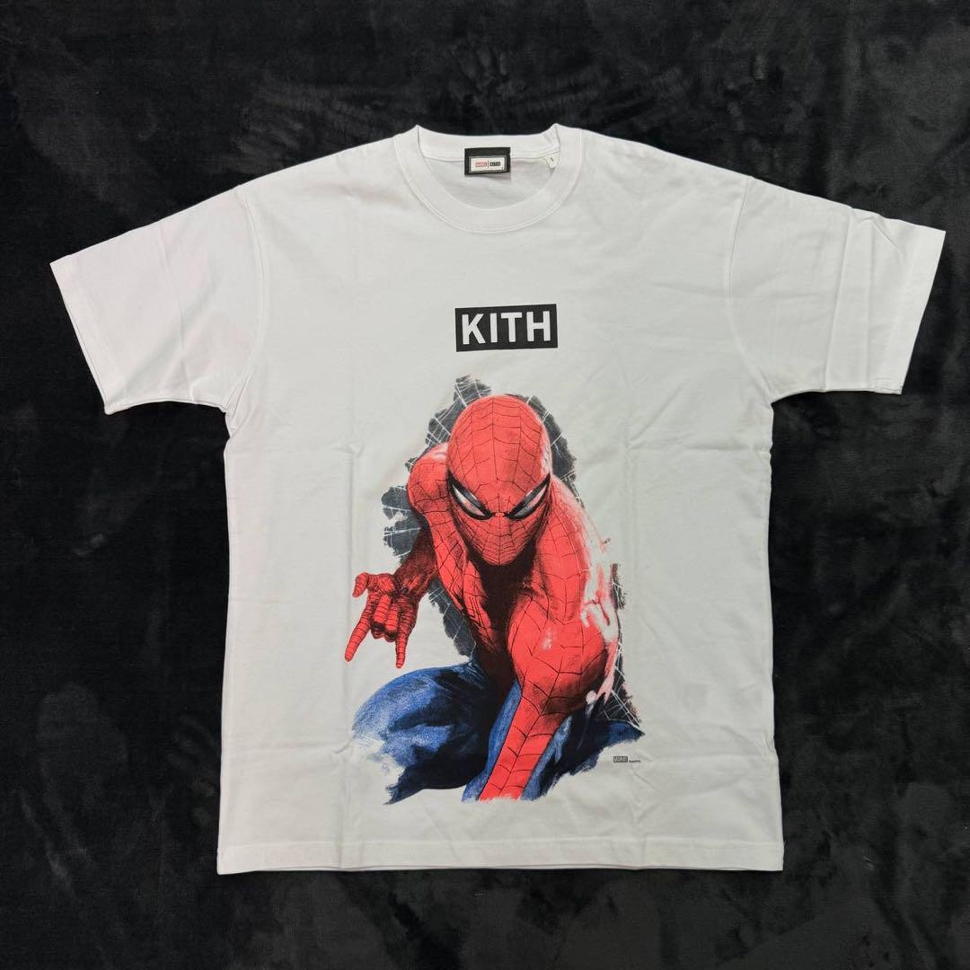 KITH × MARVEL SPIDER-MAN Tシャツ　boxlogo Kith Spiderman Box Logo T-Shirt, Graffiti Design, Used | eBay