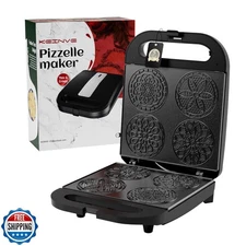 Pizzelle Maker Machine, 4 * 4" Mini Non-stick Electric Pizzelle Cookie Baker 