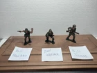 3) Vintage MARX Warriors of the World WW2 American GI 2 1/2" Plastic Figure Lot