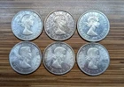 Lot Of Six Canadian 80% Silver Dollars