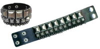 The Rock Shop Lederarmband - Metal Schwarz