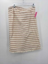 J Crew Tan Size Small Stripe Knee Length Sleeveless Dress