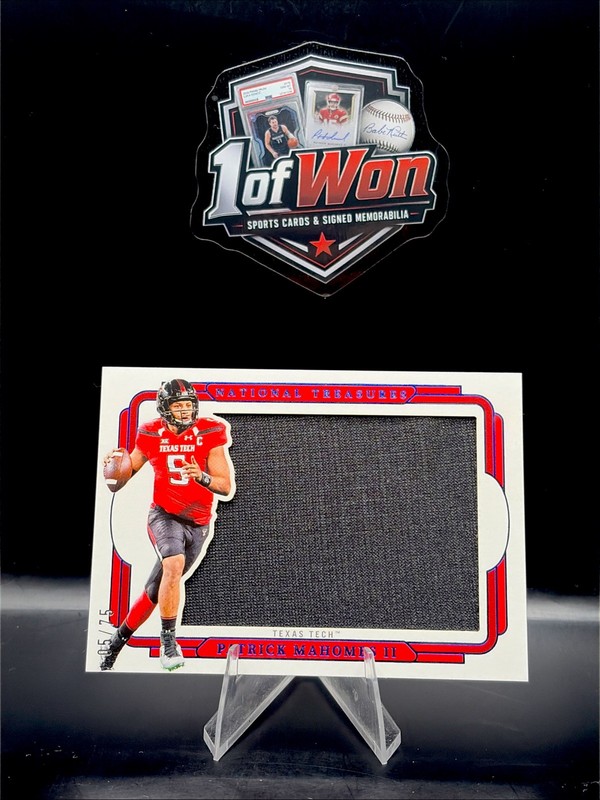 2025 National Treasures Collegiate PATRICK MAHOMES II #SIL-PMS Jumbo Patch /75