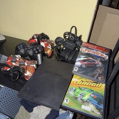 Sony PlayStation 2 Slim SCPH-70012 NTSC-U/C Bundle 3 Controllers 2 Games