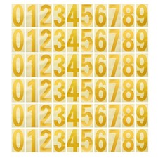2 Inches Reflective Mailbox Numbers for Outside Sticker Decal, Gold 6 Sets