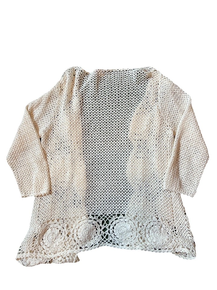 Top Crochet Coldwater Creek | Rouge Crimson | Taille M (10-12) | 60% Coton 40% Modal | Neuf Avec étiquettes & Livraison Gratuite