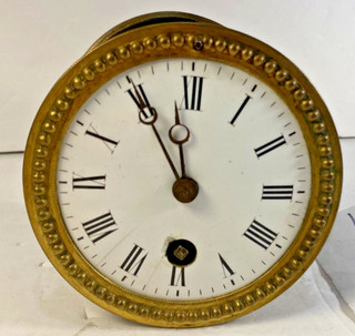 French Clock Movement & Hands Dial #1246 and 5 2 For Repair or Parts Lot F