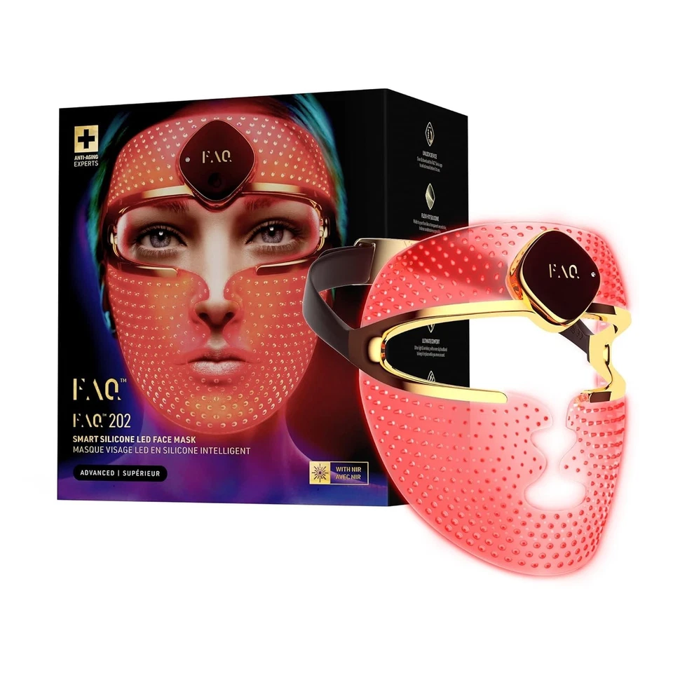 FAQ 202 Smart Anti Aging NIR + 7 LED Face Light Therapy Mask Bundle - Image 2 of 4
