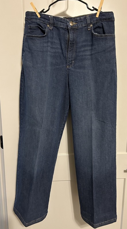 Lee High Rise Baggy Wide Leg Jeans Women's 16M Denim
