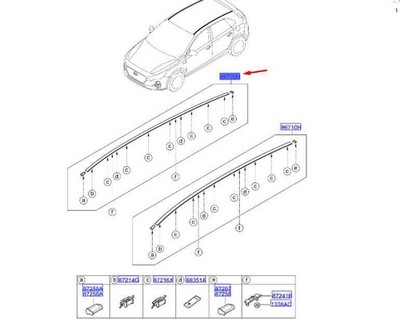 Hyundai i30 MK3 Dachleiste rechts 87220G4AA0 NEU ORIGINAL