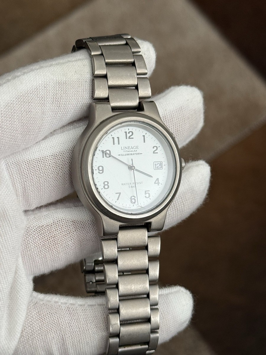 Rare Vintage Casio Lineage LIN-100 Titanium Illuminator Men's