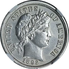 1892-P Barber Dime NGC Unc Details Decent Eye Appeal Nice Strike
