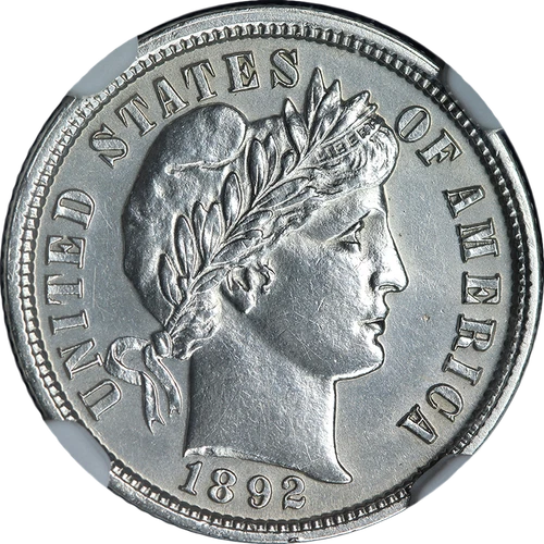 1892-P Barber Dime NGC Unc Details Decent Eye Appeal Nice Strike
