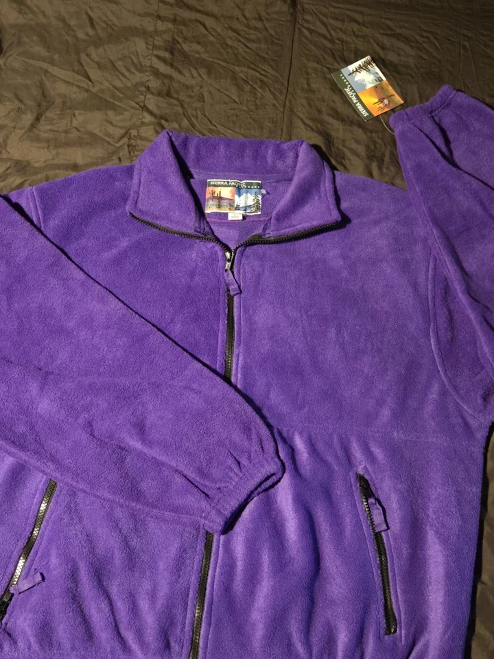 Chaqueta polar Sierra Pacific Outdoors para mujer L púrpura cremallera completa Foto 3 de 4