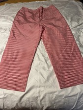 Talbots Red And White Gingham Cropped Pants In A Woman  s Size 8 Petite Gorgeous 
