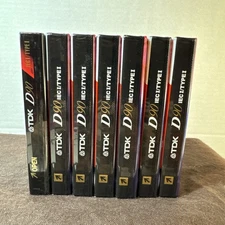 Lot Of 7 TDK D-90 Cassette Tapes IEC1/TYPE 1 High Output Brand New and Sealed