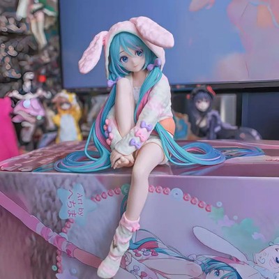15CM Anime HATSUNE MIKU Action Figure with Rabbit Ear Pajamas PVC Model Toy Doll