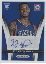 2014-15 Panini Prizm Rookie Auto Blue Prizm 3/499 KJ McDaniels #34 Auto 0q0