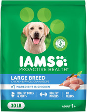 IAMS Proactive Health Large Breed Adult Dry Dog Food Chicken  Whole Grain Recip