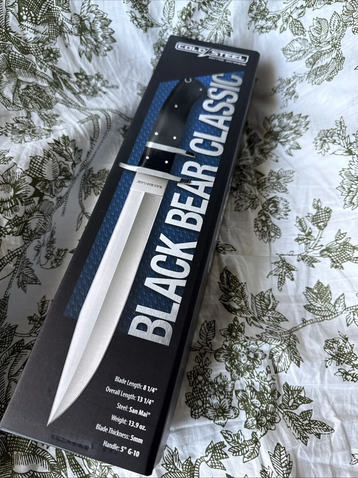 Cold Steel Black Bear Classic Fixed Blade Knife San Mai Steel Blade #35AR - Image 2 of 4