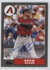 2022 Update 1987 Topps Baseball Black 135/199 Drew Ellis #87BA-DE Auto 17a6
